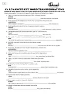 Aperçu - Feuilles d'exercices - C1 Key Word Transformations (13) – 30 Sentences - Page 1