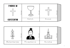Vorschau - Arbeitsblätter - Symbole im Christentum / Leporello / Weltreligionen - Seite 1