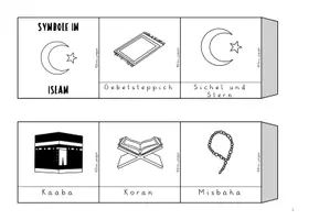 Vorschau - Arbeitsblätter - Symbole im Islam / Leporellos / Weltreligionen - Seite 1