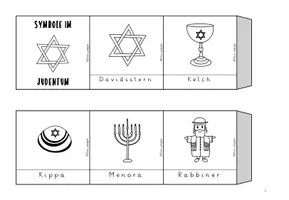 Vorschau - Arbeitsblätter - Symbole im Judentum / Leporellos / Weltreligionen - Seite 1