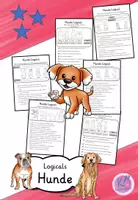 Vorschau - Arbeitsblätter - 6 Logicals Hunde --> Lesetraining - Deckblatt