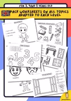 Vista previa - Hojas de trabajo - All-in-One Worksheets Pack – preschool 3-5 years - página 1