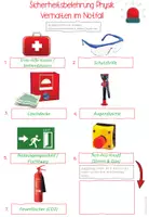Vorschau - Arbeitsblätter - Physik / Biologie / Chemie / NW - Sicherheit im Fachraum / Verhalten im Notfall: 3 Arbeitsblätter (voll anpassbar) - Seite 2