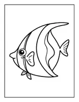 Aperçu - Apprentissages en autonomie - Livre de coloriage de poissons imprimable pour enfants - Page 3