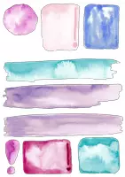 Vorschau - selbst erstellte Cliparts/Grafiken - Aquarell Clipart zur Materialgestaltung - Seite 1