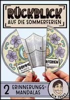 Vorschau - Mal- und Bastelvorlagen - Ferienrückblick - Deckblatt