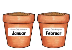 Vorschau - Mal- und Bastelvorlagen - Classroom-Management: Geburtstagskalender für die Grundschule (Blumen/"Gemeinsam wachsen") - Seite 3