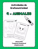 Vista previa - Hojas de trabajo - 4 - Pack Grafomotricidad - Animales - Portada