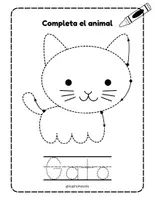 Vista previa - Hojas de trabajo - 4 - Pack Grafomotricidad - Animales - página 2