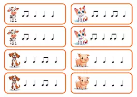 Vorschau - Spiele - MUSIK - Spiel -Stiller Rhythmus (Tierbilder) - Seite 1