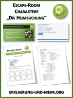 Vorschau - Stationenlernen - Charaketere von "Die Heimsuchung" (Escaperoom) - Deckblatt