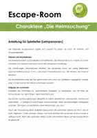 Vorschau - Stationenlernen - Charaketere von "Die Heimsuchung" (Escaperoom) - Seite 1