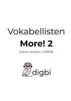 Vorschau - Merkblätter - More! 2 | Unit 1 | Vokabeln | neuer Lehrplan (LP 2023) - Deckblatt