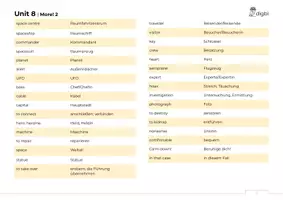 Vorschau - Merkblätter - More! 2 | Unit 8 | Vokabeln | neuer Lehrplan (LP 2023) - Seite 1