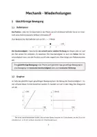 Vorschau - Unterrichtsreihen - Physik: Mechanik zusammengefasst - Deckblatt