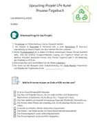 Vorschau - Unterrichtsreihen - Upcycling-Projekt Prozesstagebuch - Deckblatt