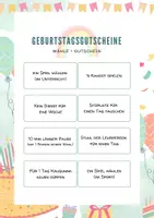 Vorschau - Poster - Geburtstag: Gutscheine zur Auswahl - Deckblatt