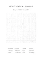 Vorschau - Arbeitsblätter - Summer - Word Search / Suchsel / Wortgitter / Englisch 4-6 / Spiel Sommerferien - Seite 1