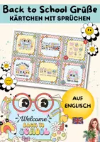 Vorschau - Mal- und Bastelvorlagen - Materialpaket XXL - Kärtchen English Quotes für das ganze Jahr - Seite 1