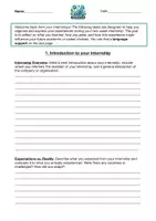 Vorschau - Arbeitsblätter - Internship_Reflection (Schriftliche Praktikumsreflexion) - Deckblatt