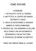 anteprima - Esercizi - DIVISIONE IN SILLABE CON IMMAGINI - Pagina 1