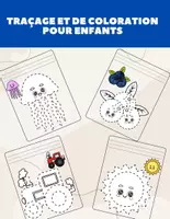 Aperçu - Apprentissages en autonomie - Traçage et de Coloration pour Enfants - Page de couverture