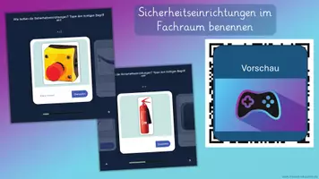 Vorschau - Spiele - Physik/Chemie/Bio – Sicherheitseinrichtungen & Warnsymbole: 4 interaktive Spiele fürs Tablet - Seite 1