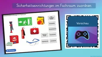 Vorschau - Spiele - Physik/Chemie/Bio – Sicherheitseinrichtungen & Warnsymbole: 4 interaktive Spiele fürs Tablet - Seite 2