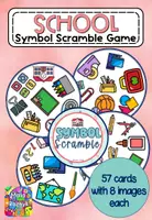 Vista previa - Unidades / Secuencias / Situaciones de Aprendizaje - Encuentra Dos Iguales (Escuela) - School Symbol Scramble Game - Portada