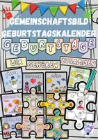 Vorschau - Mal- und Bastelvorlagen - Puzzle Steckbrief Gemeinschaftsbild Gemeinschaftspuzzle - Deckblatt