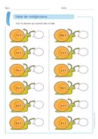 Aperçu - Feuilles d'exercices - Exercices Multiplication 1-12 - 60 Fiches PDF - Page 3