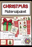 Vorschau - Stationenlernen - Christmas Englisch Grundschule, Klasse 3, 4, 5, 6, Weihnachten Englischunterricht, Christmas Vocabulary, Wortschatz, Arbeitsblätter, Spiele, Bildkarten, Speaking Activities | Materialpaket - Deckblatt