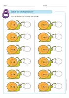 Aperçu - Feuilles d'exercices - Apprendre la Table de 8 - Cartes, Fiches et PowerPoints - Page 3