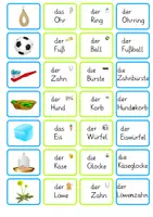 Vorschau - Stationenlernen - Zusammengesetzte Nomen: Legematerial & Bildkarten - Deutsch - Kl. 2/3 - Seite 1