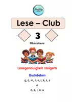 Vorschau - Unterrichtsreihen - Lese-Club 3 / Buchstaben g, d, m, r, n, t, s - Deckblatt