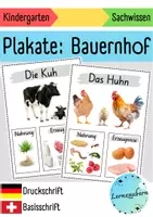 Vorschau - Poster - Plakate: Sachwissen Bauernhof für Kindergarten (Poster) - Deckblatt