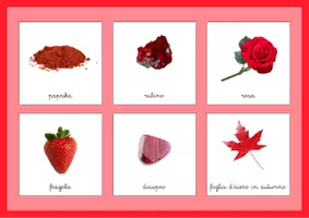 anteprima - Esercizi - Tombola del rosso SpazioMontessori - Pagina 1