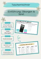 Vorschau - Spiele - Einführung Taschenrechner (Sharp) + Übungen + Spiel - Deckblatt