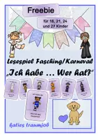 Vorschau - Spiele - Lesespiel Fasching/Karneval - Ich habe ... Wer hat? - Deckblatt