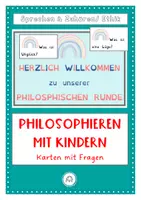 Vorschau - Unterrichtsreihen - Philosophieren mit Kindern. Impulsfragen und Schreibaufträge - Deckblatt