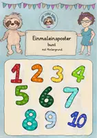 Vorschau - Poster - Poster Einmaleins bunt mit Hintergrund - Seite 1