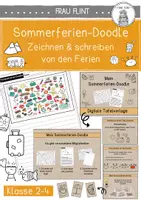 Vorschau - Arbeitsblätter - Sommerferien-Doodle - zeichnen & schreiben von den Ferien (Kl. 2-4) - Deckblatt