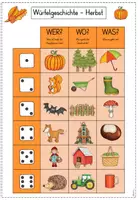 Vorschau - Arbeitsblätter - Kreatives Schreiben: Würfelgeschichten - Herbst (Kl. 2-4) - Seite 1