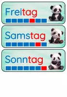 Vorschau - Poster - Wochentage für deine Pandaklasse mit Balken - Seite 2