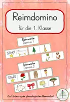 Vorschau - Spiele - Reimwörter-Domino | Anfangsunterricht - Deckblatt
