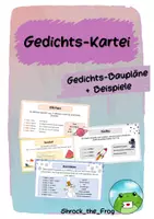 Vorschau - Stationenlernen - Gedichts-Kartei_Shrock the Frog - Deckblatt