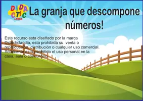 Vista previa - Hojas de trabajo - La granja descompone números - página 1
