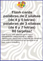 Vista previa - Juegos / Gamificación - Flash cards de 2 y 3 sílabas - página 1