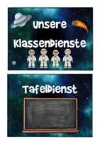 Vorschau - Bildkarten - Klassendienste im Weltraumlook Classroom Management - Seite 1