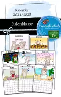 Vorschau - Anderer Materialtyp - Klassenkalender Eule - Deckblatt